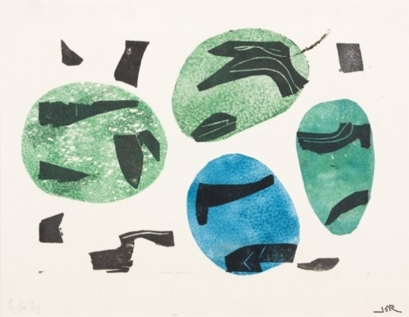Jan Gerrit Jordens, Compositie met round forms, Collectie Stichting De Ploeg