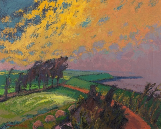 Jannes de Vries, Dyke at Nansum, Collectie Stichting De Ploeg