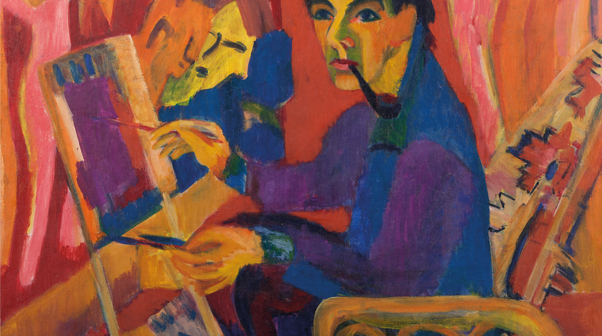 Jan Wiegers, Kirchner in Studio (1925)